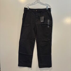 NWT GAP Girlfriend Khaki High Rise Stretch Pants Charcoal Gray Womens Size 12